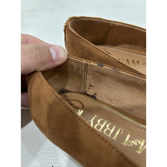 Sam & Libby Brown Ballet With Flower Flats Women's 6.5 - Picture 4 of 6